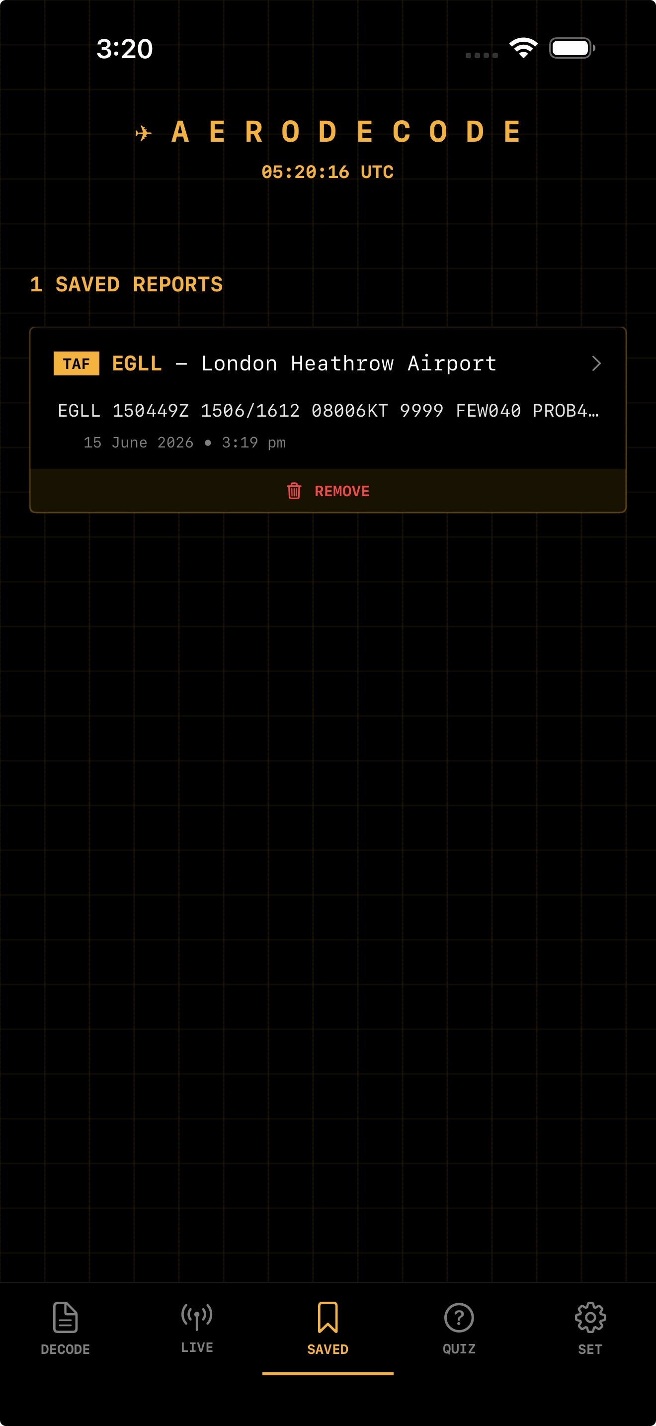 Saved Reports